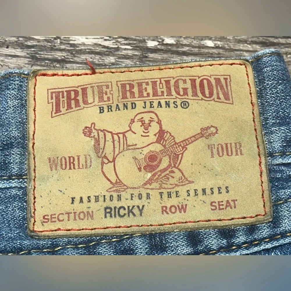 Y2K True Religion Jeans - Ricky - Made USA Straight Leg - Size 38 Vintage